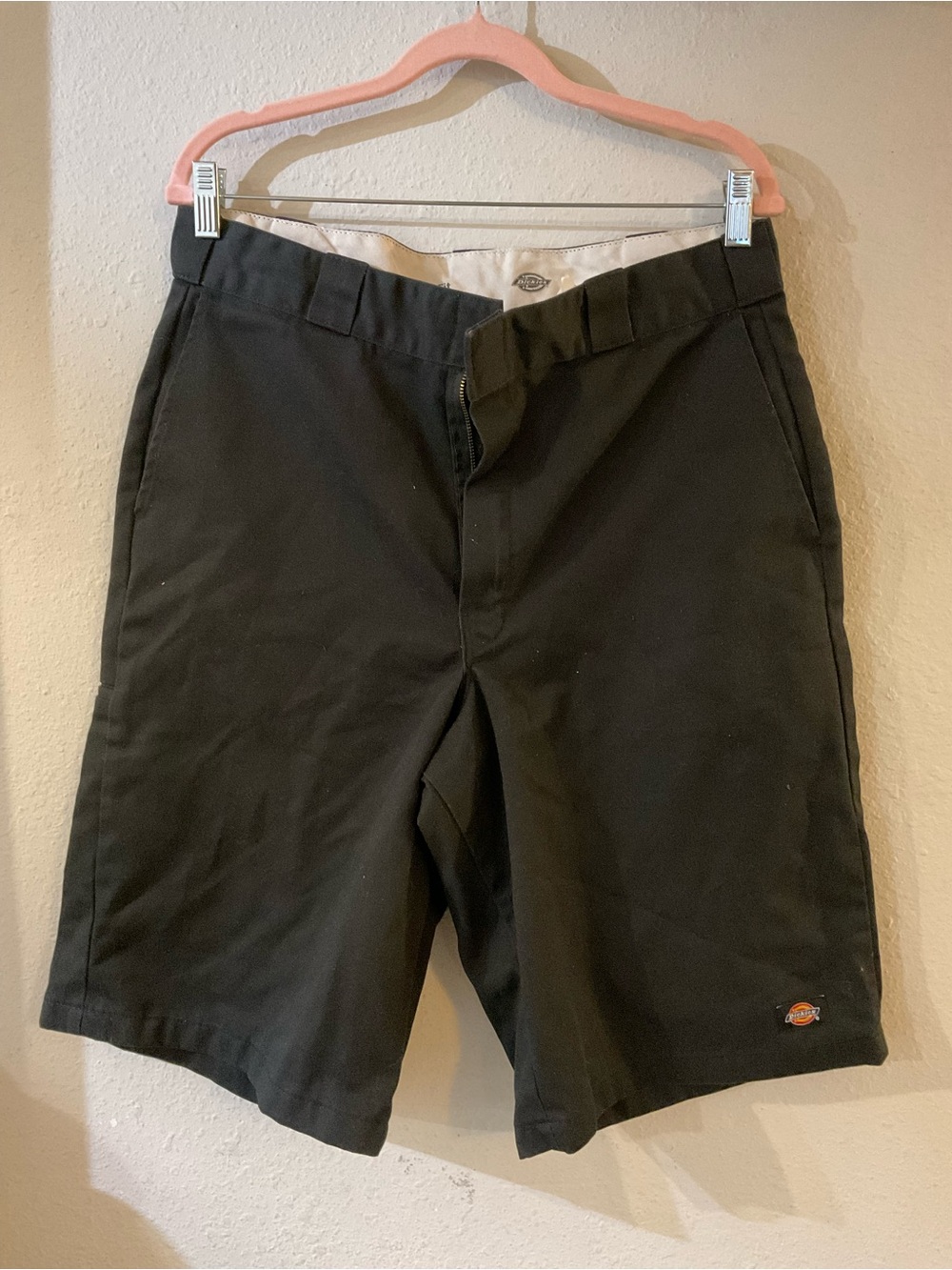 Dickies Black Flat-Front Work Shorts